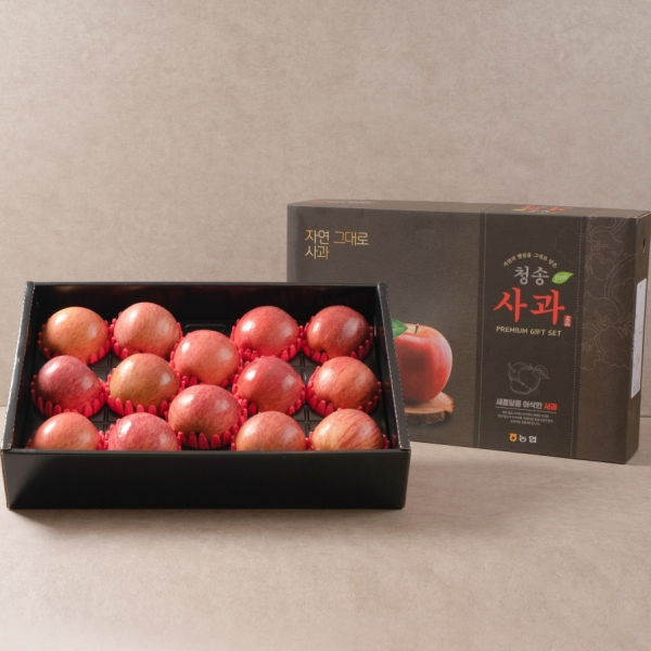 경북 청송 사과 선물세트 5kg(11~13과)(부직포가방포함)