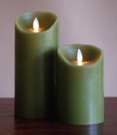 [LED] FLAMELESS CANDLE 5ġ GREEN SMOOTH (׸)