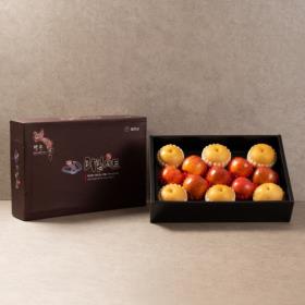 사과 배 혼합 선물세트 5kg (사과6개, 배5개)(부직포가방포함)