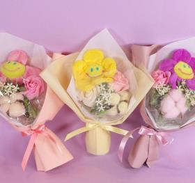 귀여운 스마일 인형 미니 꽃다발 3color