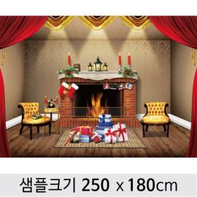 [디자인다소] 크리스마스(벽난로)현수막-244 ,  ( 250 x 180 )