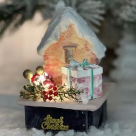 크리스마스 집과 선물 ♥ 수채화 석고 LED 무드등 방향제