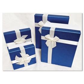 홀마크 리본 선물포장상자 4종-블루