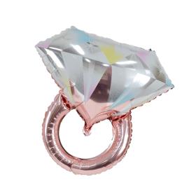 다이아몬드 반지 호일풍선 - 로즈골드링